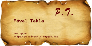 Pável Tekla névjegykártya